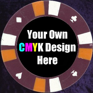 Dark Magenta Double Stripe Customised 14gm Chips Photo
