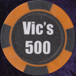Photo 0 of Black and Orange Four Block 11.5gm Poker Chip