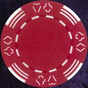 Red Four tab poker chip 11.5gm Photo