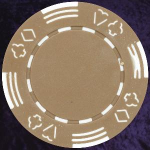 Light Brown Four tab poker chip 11.5gm Photo