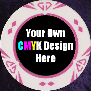 White and Pink Customised Gem chip 14gm Photo