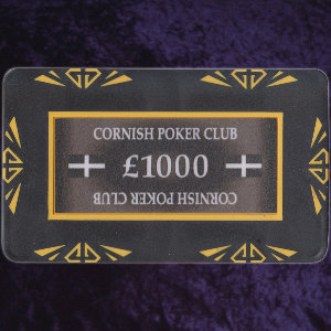 Photo 0 of Black Customised Gem Plaque 75 x 45mm