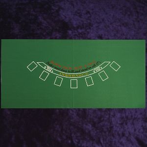 Photo 0 of Blackjack Felt 180 x 90cm Green for 7 Players