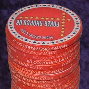 Multi-coloured Personalised Printed Chip with rim printing Photo