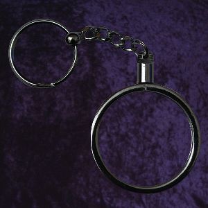 Silver coloured heavy weight poker chip key ring Photo