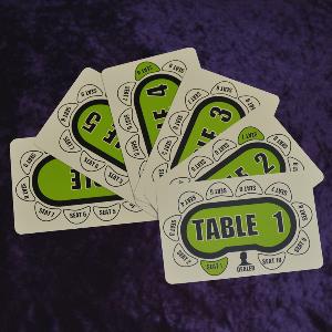 Poker Table Seating Cards 1-5 Photo