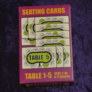 Photo 0 of Poker Table Seating Cards 1-5