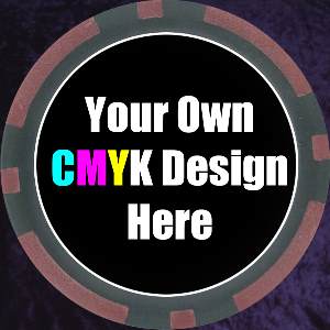 Red Customised 11.5gm Sticker Chip Photo