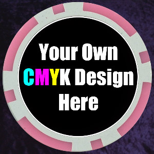 Pink Customised 11.5gm Sticker Poker Chip Photo