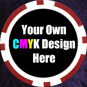 Red Customised 11.5gm Sticker Poker Chip Photo