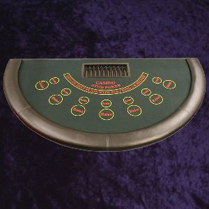 Green Casino Stud Poker Tabletop Photo