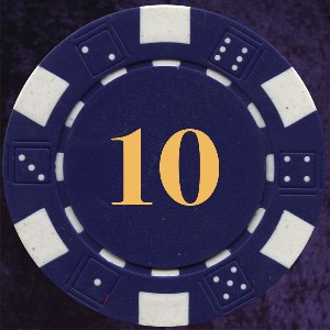 Dark Blue Dice Chip 11.5gm Numbered 10 Photo