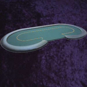Green Casino Size Kidney Shaped Poker Table Top Photo
