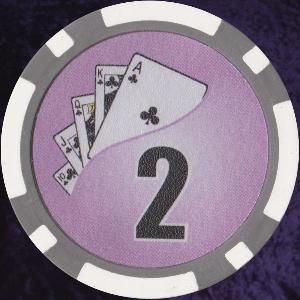 White Twist 11.5gm Poker Chips Numbered 2 Photo