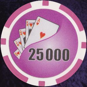 Dark Pink Twist 11.5gm Poker Chips Numbered 25000 Photo
