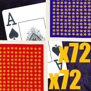 BOX containing 72 Red and 72 Blue Playing Cards