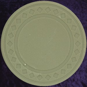 Taupe poker chip diamond rim 4gm