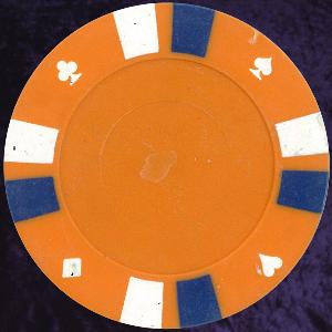 Orange Double Stripe 3 Colour 14gm Poker Chips