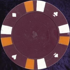 Dark Magenta Double Stripe 3 Colour 14gm Poker Chips