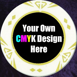White Customised Gem chip 14gm
