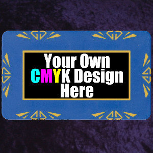 Blue Customised Gem Plaque 75 x 45mm