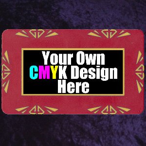 Red Customised Gem Plaque 75 x 45mm