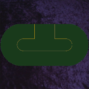 Texas Hold Em Mushroom Poker Layout 225 x 140cm Dark Green