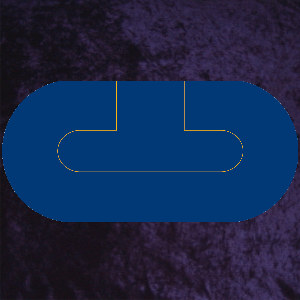 Texas Hold Em Mushroom Poker Layout 225 x 140cm Dark Blue
