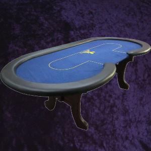 Customised Kidney Poker Tabletop with H legs
