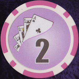 Dark Pink Twist 11.5gm Poker Chips Numbered 2