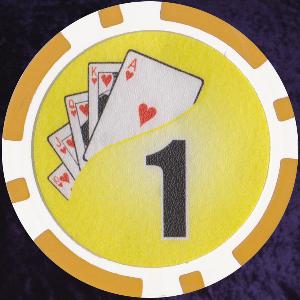 Gold Twist 11.5gm Poker Chips Numbered 1